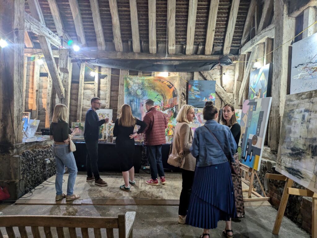 ArtShed teachers held an exhibition at Kingsbury Barn in St Albans.