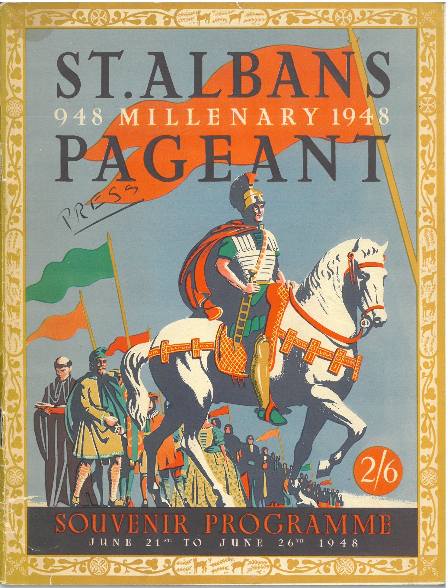 Pages from the St Albans Millenary Pageant programme.