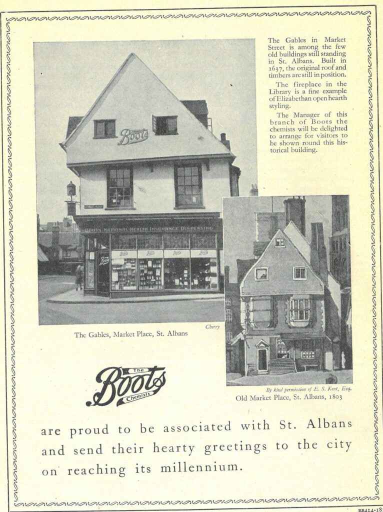 Pages from the St Albans Millenary Pageant programme.