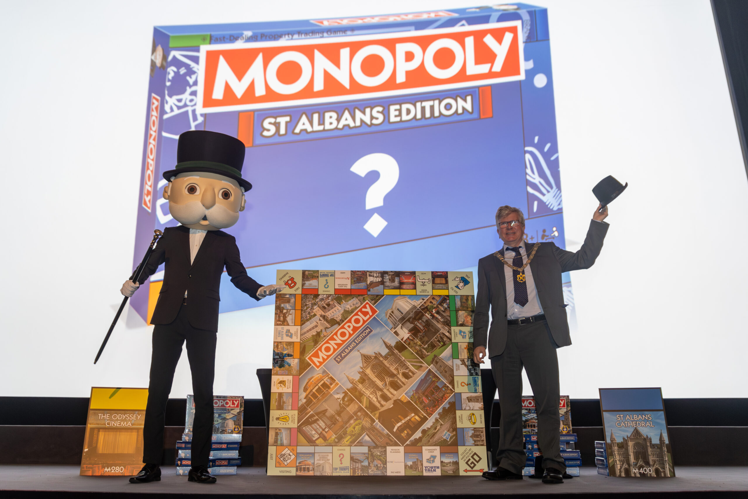 The launch of the St Albans edition of Monopoly at The Odyssey Cinema. Photo: Toby Shepheard.
