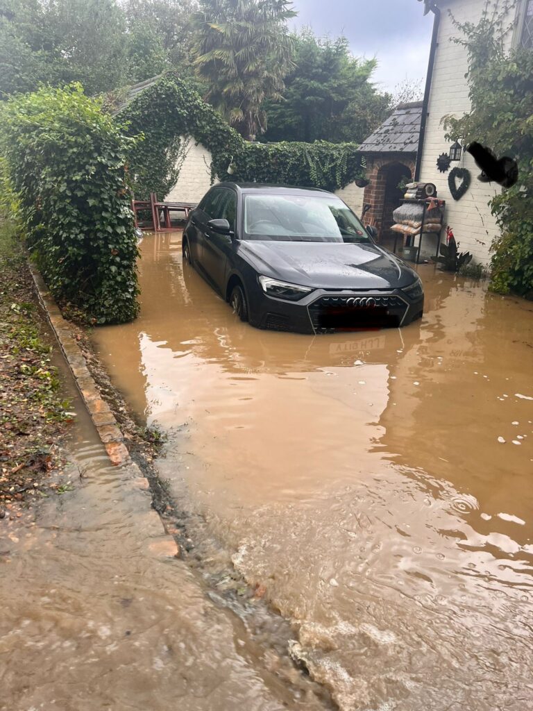 Flooding at the McDermotts' family home.