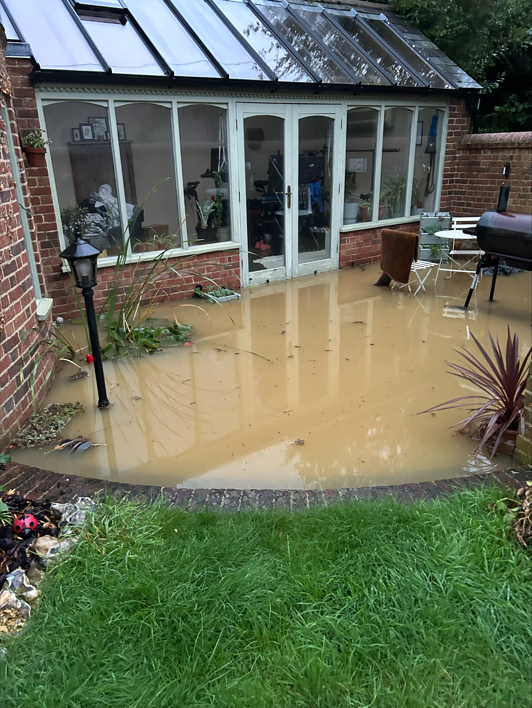 Flooding at the McDermotts' family home.
