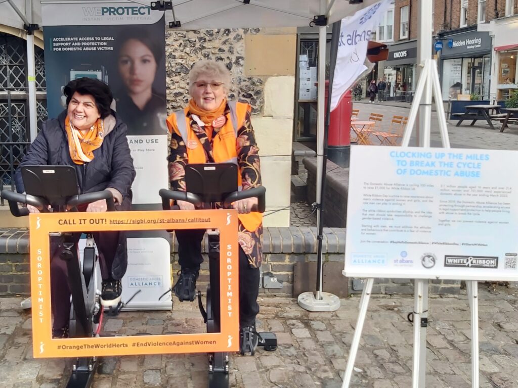 The launch of Orange the World 2024 by St Albans Soroptimists.