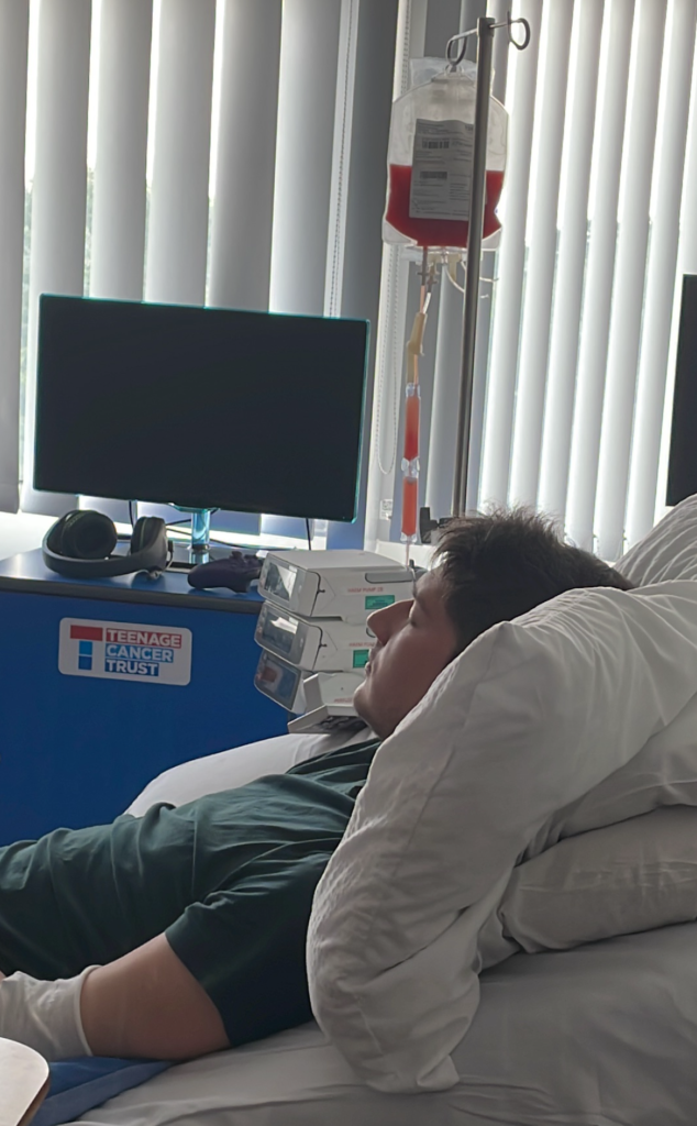 Ben undergoing his transplant.