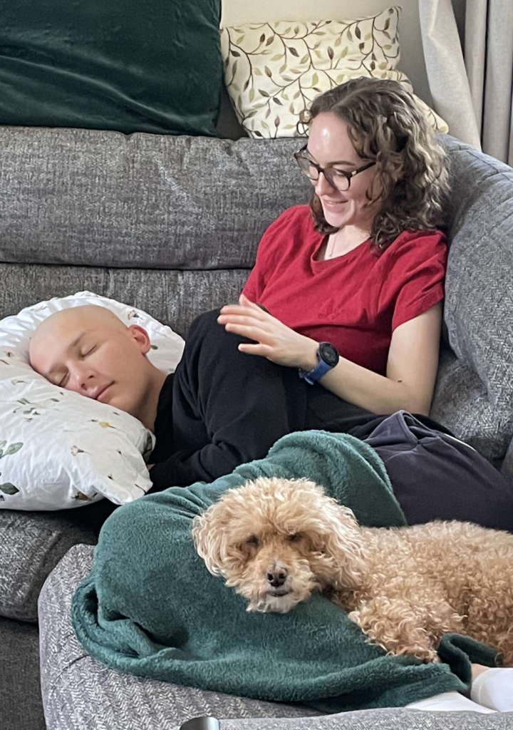 Ben recovering from his transplant.