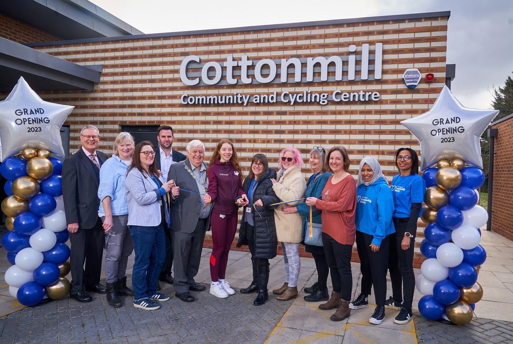 The opening of Cottonmill Community and Cycling Centre. Photo: Simon Jacobs