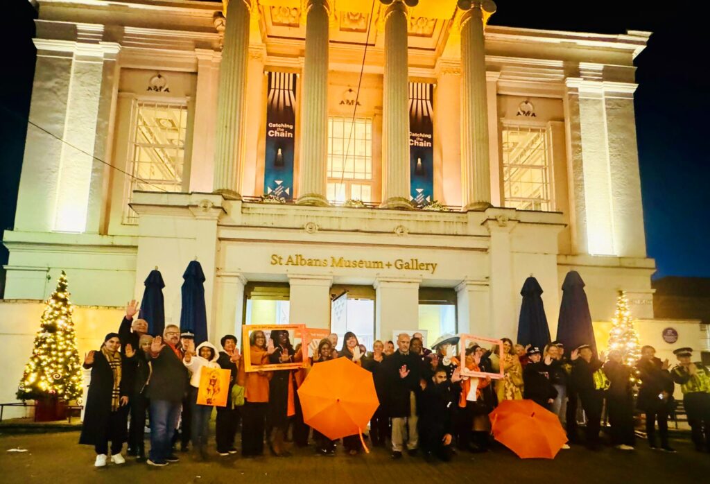 The launch of Orange the World 2024 by St Albans Soroptimists.