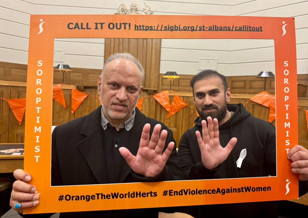 The launch of Orange the World 2024 by St Albans Soroptimists.