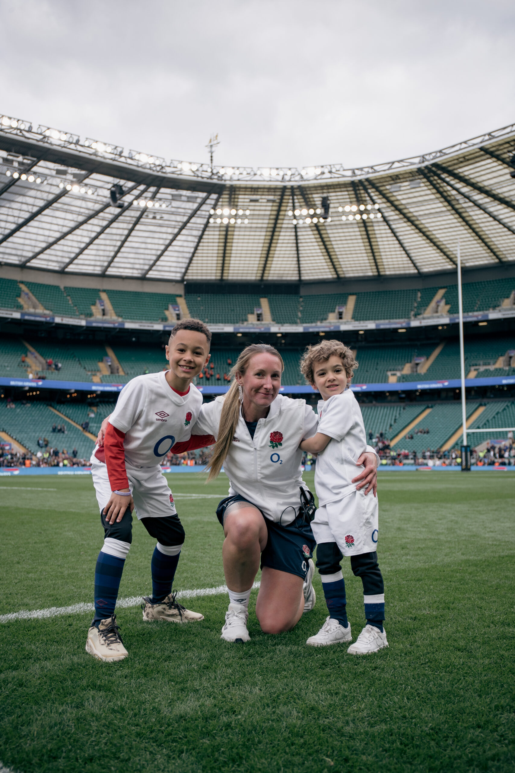 Lou Meadows with her sons.