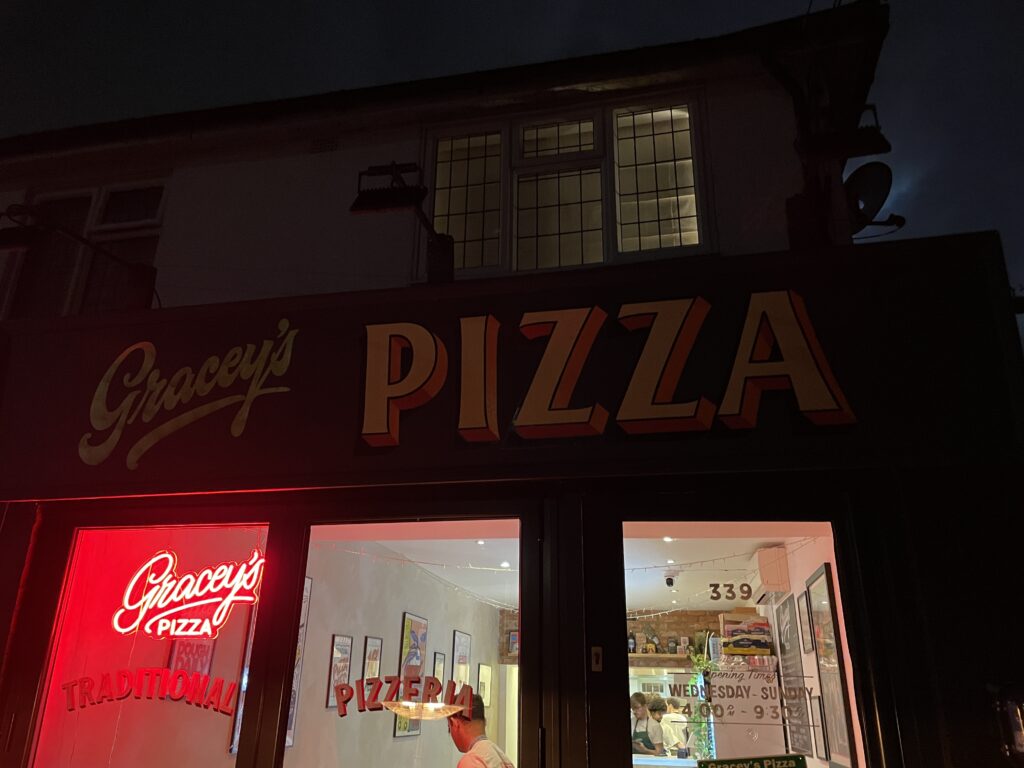 Gracey's Pizzeria in Chiswell Green.