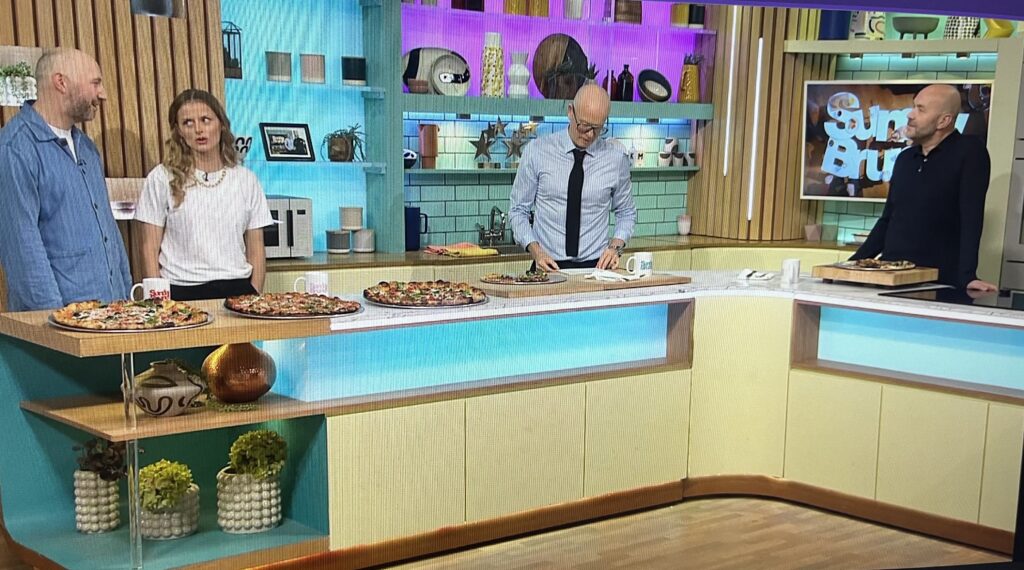 Screengrab from James and Grace’s appearance on Channel 4's Sunday Brunch.