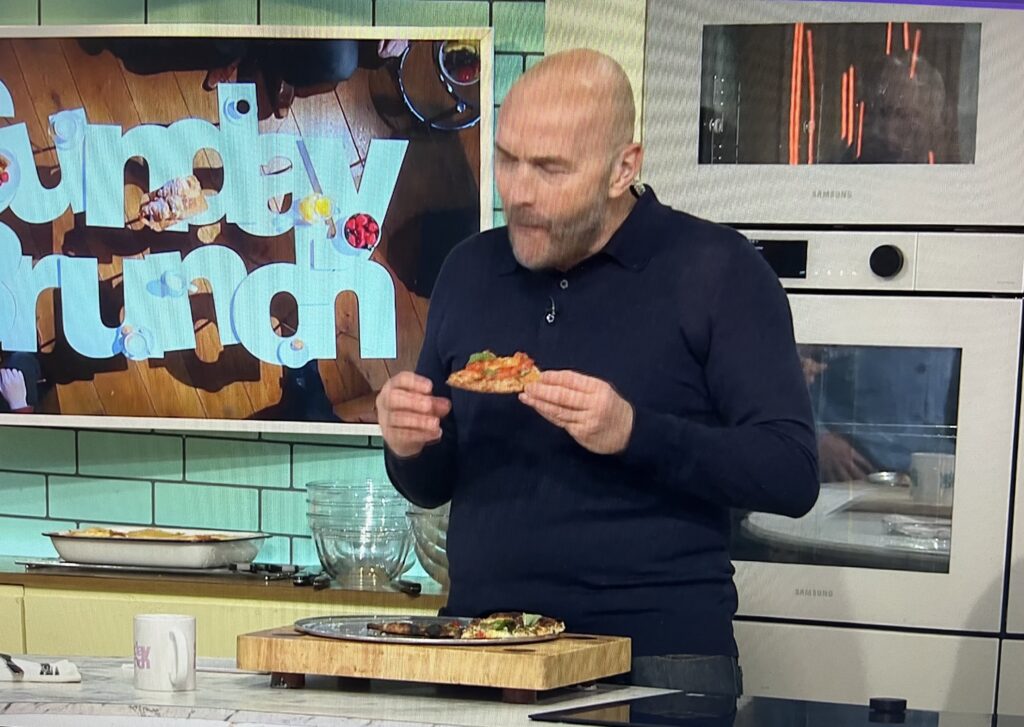 Screengrab from James and Grace’s appearance on Channel 4's Sunday Brunch.