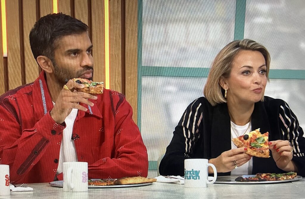 Screengrab from James and Grace’s appearance on Channel 4's Sunday Brunch.