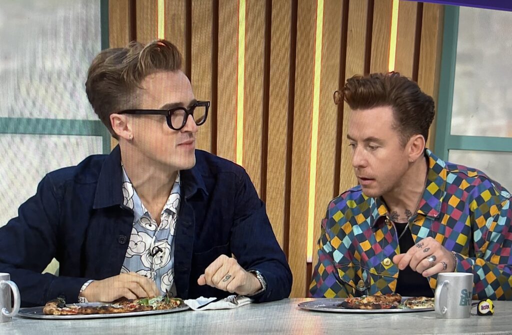 Screengrab from James and Grace’s appearance on Channel 4's Sunday Brunch.