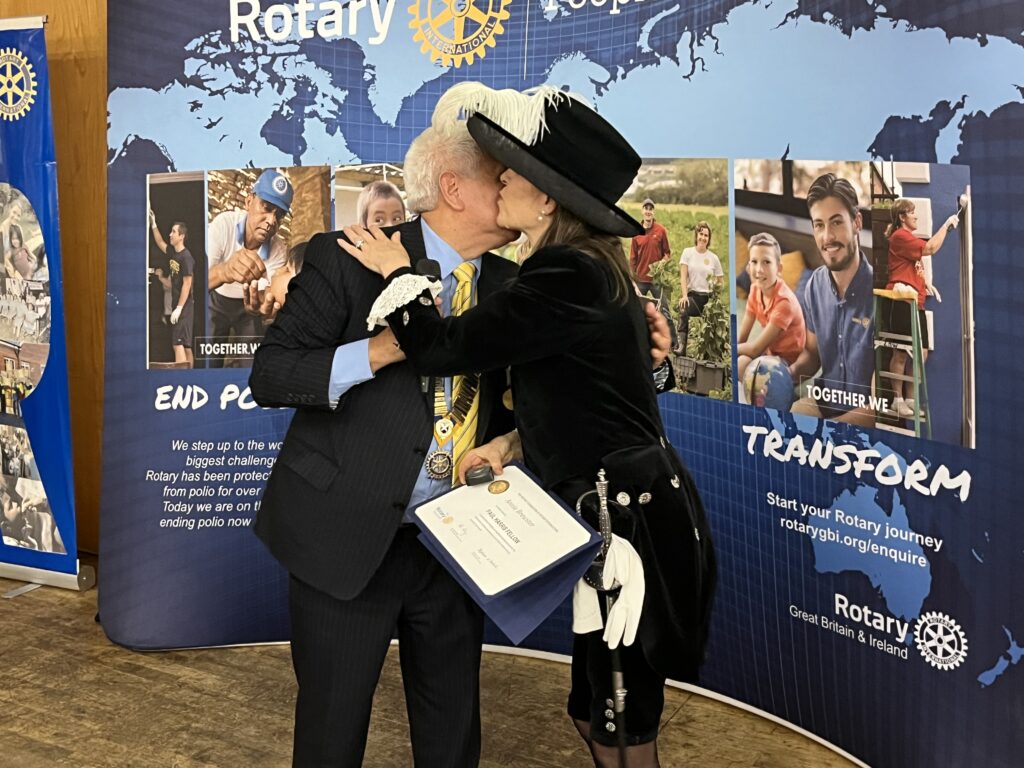 High Sheriff Annie Brewster was given a Paul Harris Award by Rotarians.