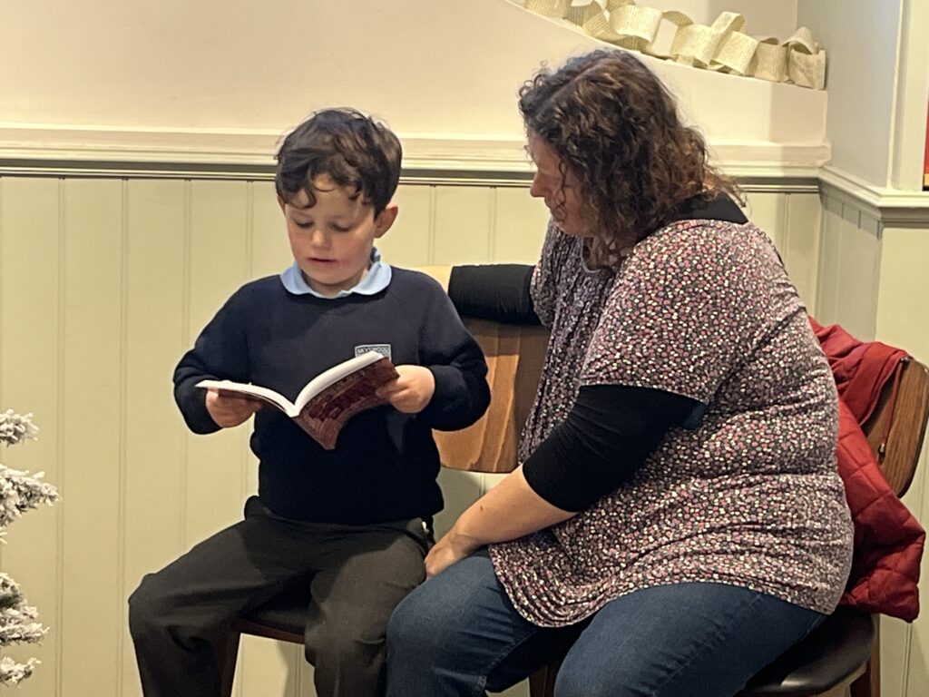 The launch of Skyswood Primary School's poetry book at St Albans Waterstones.