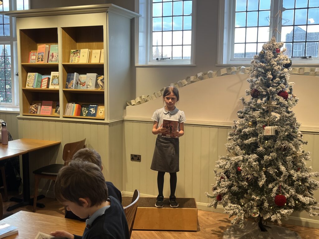 The launch of Skyswood Primary School's poetry book at St Albans Waterstones.
