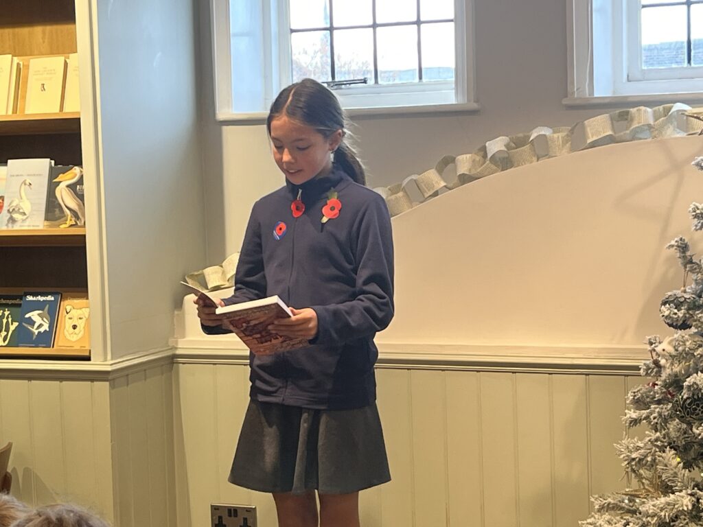 The launch of Skyswood Primary School's poetry book at St Albans Waterstones.