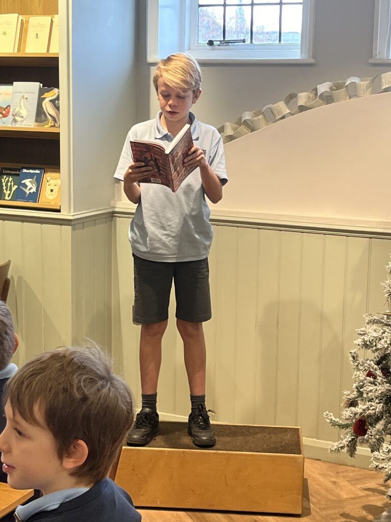 The launch of Skyswood Primary School's poetry book at St Albans Waterstones.