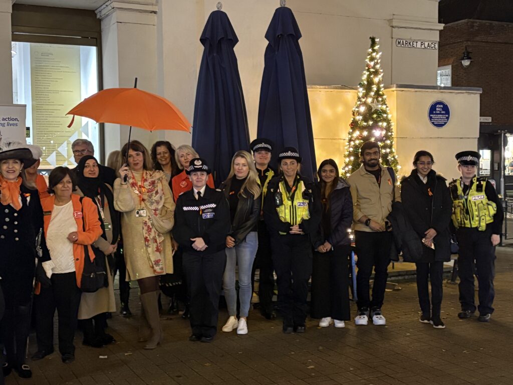 The launch of Orange the World 2024 by St Albans Soroptimists.