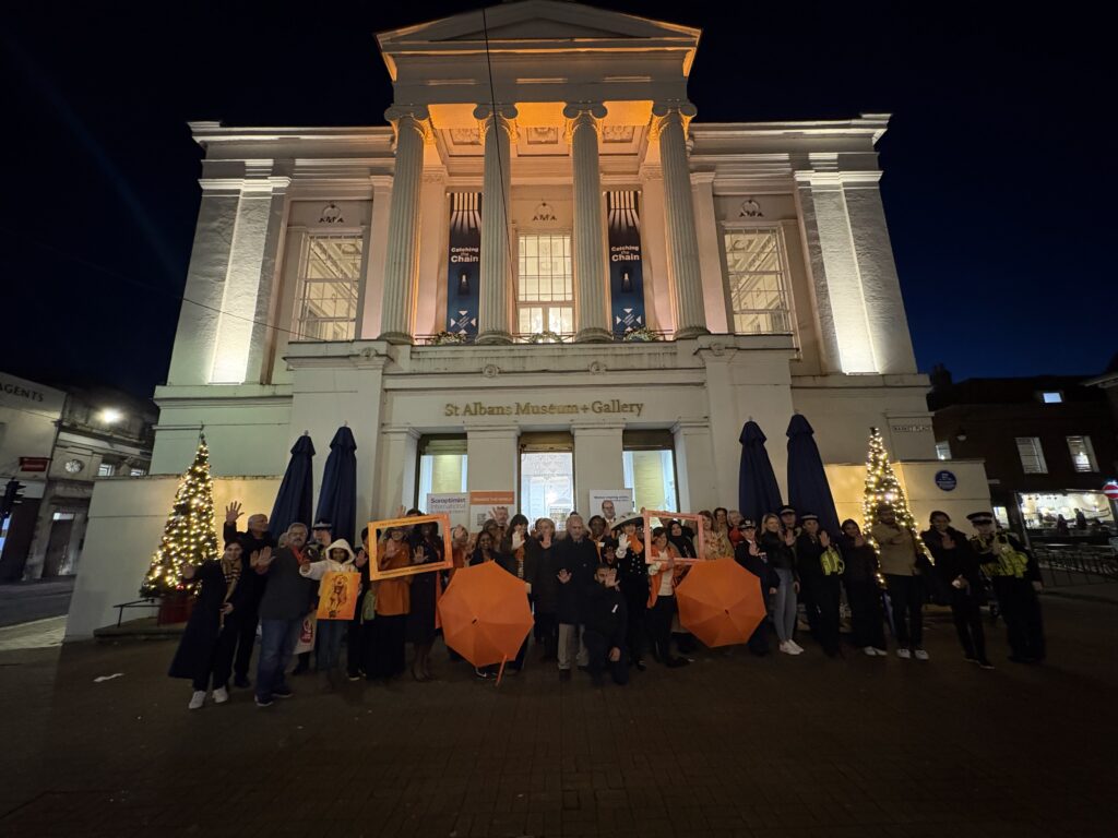 The launch of Orange the World 2024 by St Albans Soroptimists.
