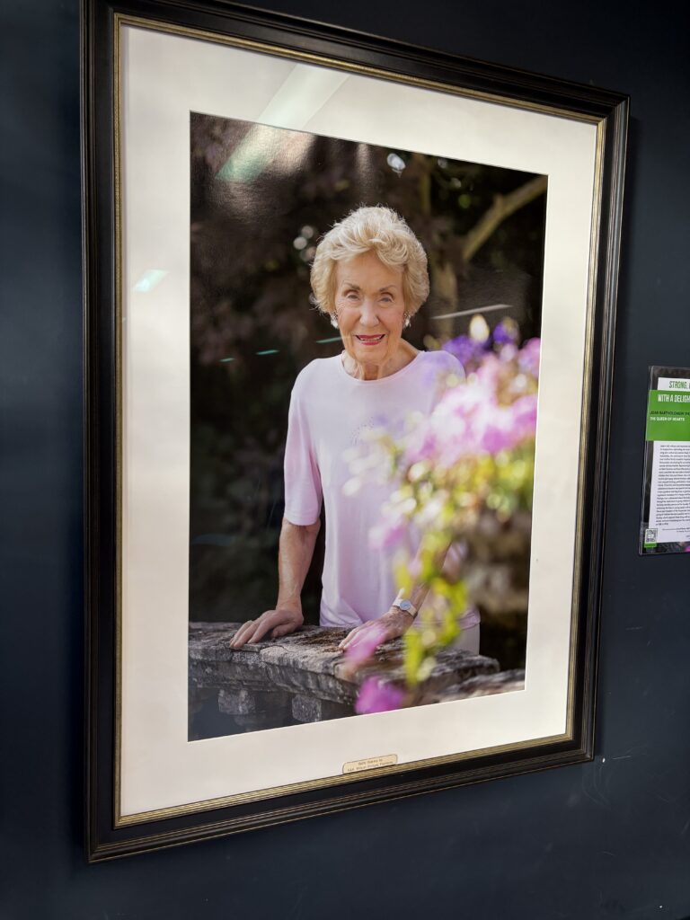 The portrait of Joan Morecambe at the Eric Morecambe Centre.