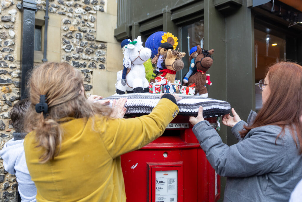 The launch of St Albans Postboxes Christmas campaign 2024. Photo: Toby Shepheard