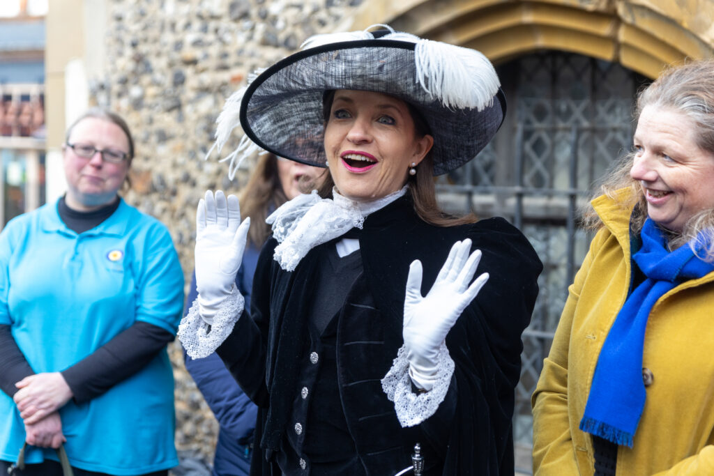 The launch of St Albans Postboxes Christmas campaign 2024. Photo: Toby Shepheard