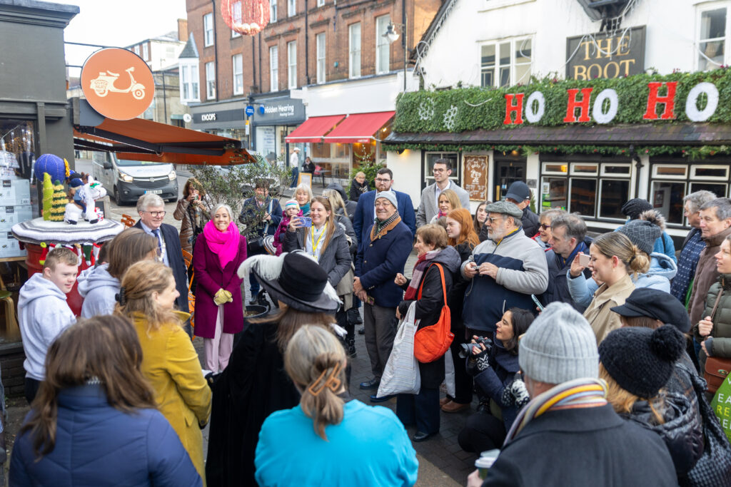 The launch of St Albans Postboxes Christmas campaign 2024. Photo: Toby Shepheard