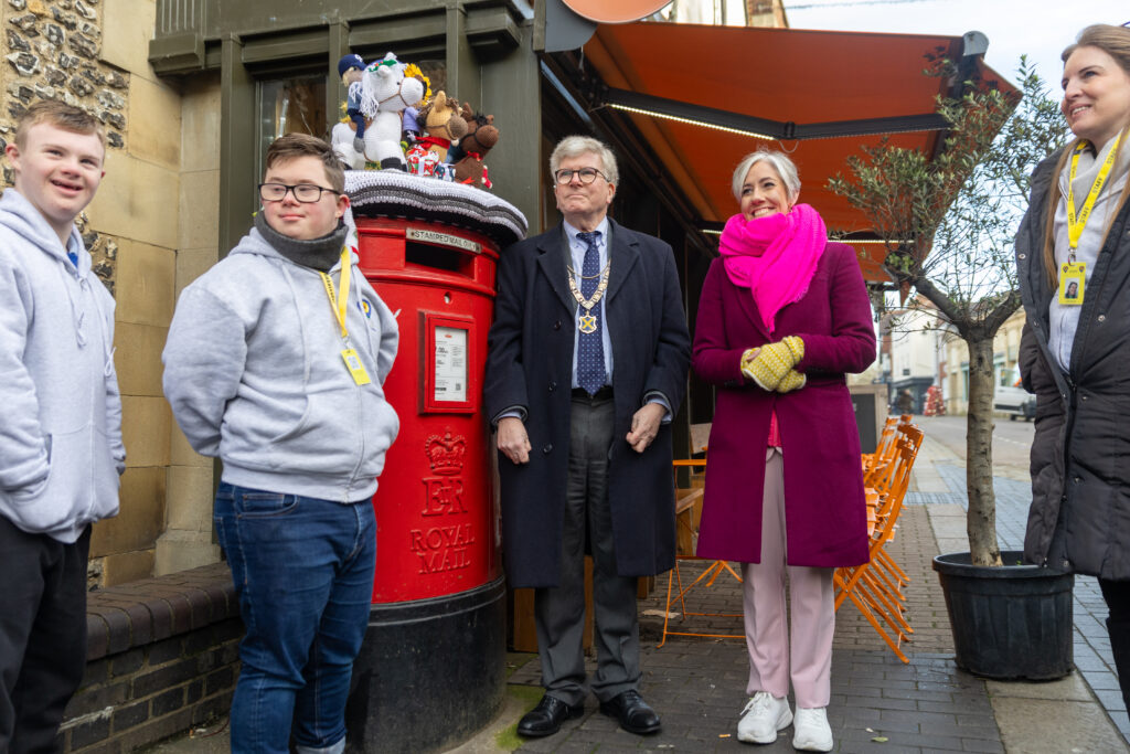 The launch of St Albans Postboxes Christmas campaign 2024. Photo: Toby Shepheard