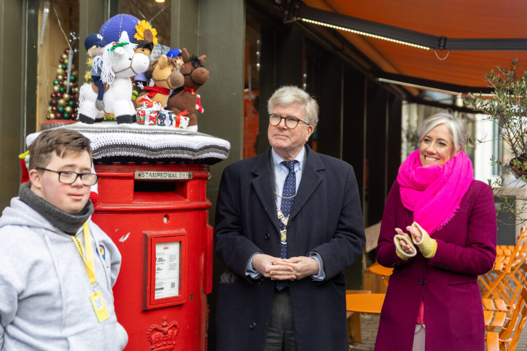 The launch of St Albans Postboxes Christmas campaign 2024. Photo: Toby Shepheard