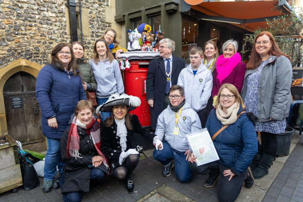 The launch of St Albans Postboxes Christmas campaign 2024. Photo: Toby Shepheard
