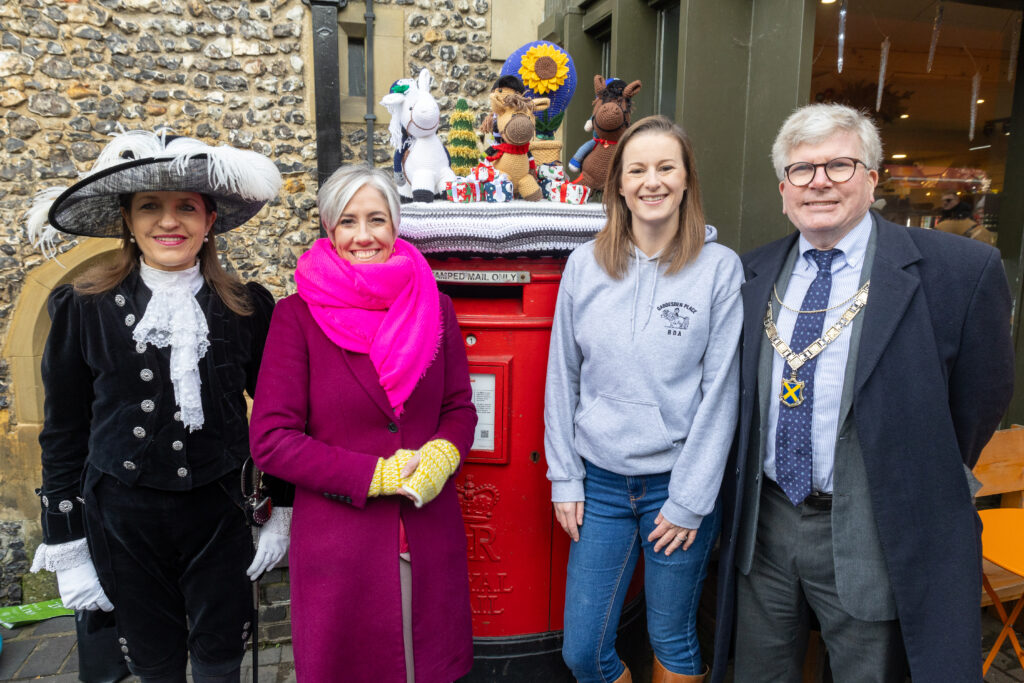 The launch of St Albans Postboxes Christmas campaign 2024. Photo: Toby Shepheard