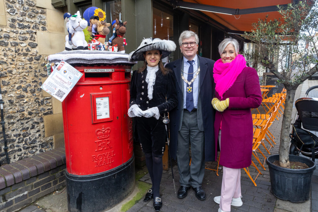The launch of St Albans Postboxes Christmas campaign 2024. Photo: Toby Shepheard
