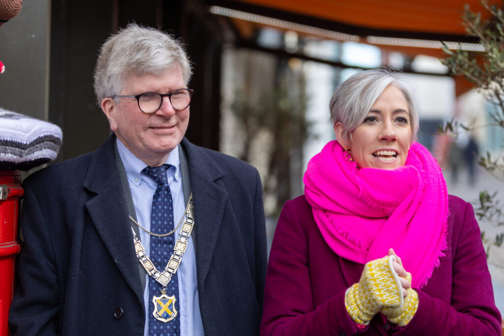 The launch of St Albans Postboxes Christmas campaign 2024. Photo: Toby Shepheard