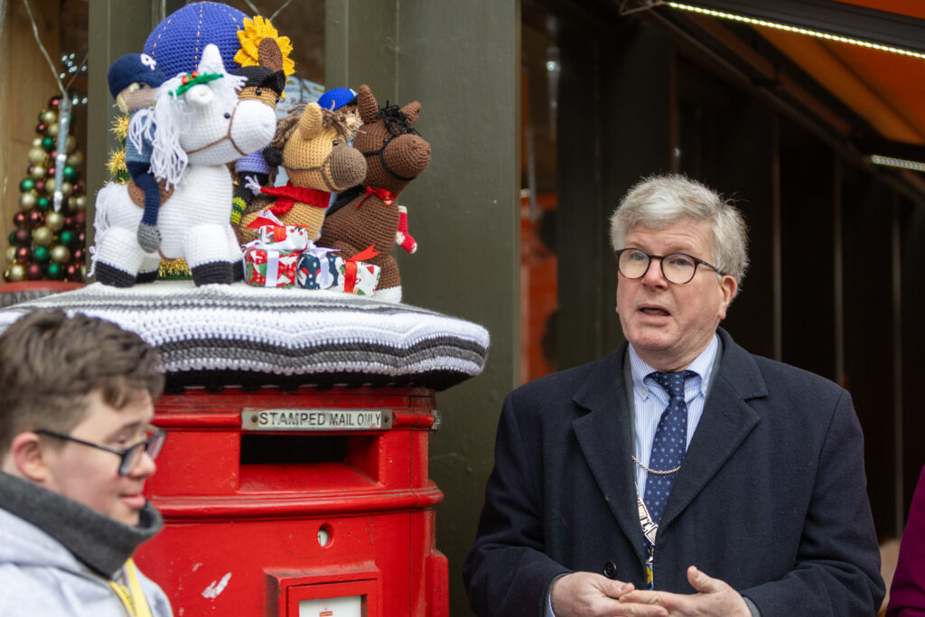 The launch of St Albans Postboxes Christmas campaign 2024. Photo: Toby Shepheard