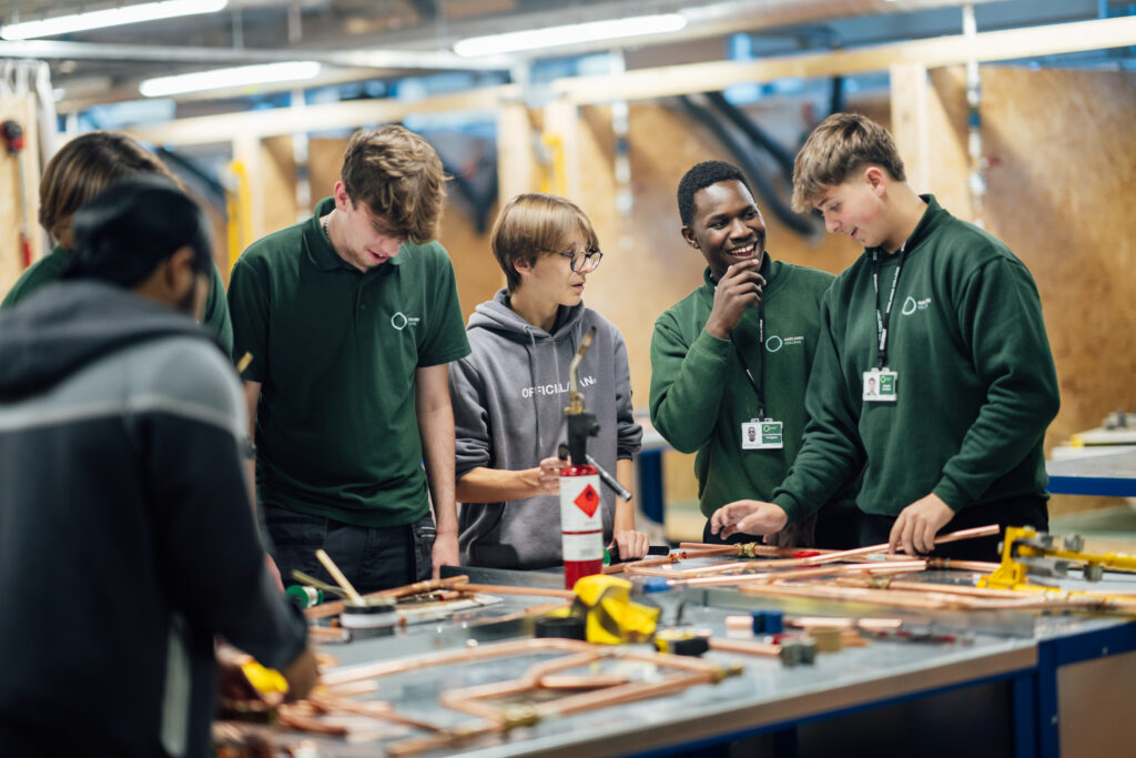 The official opening of Oaklands College's new Construction Centre.