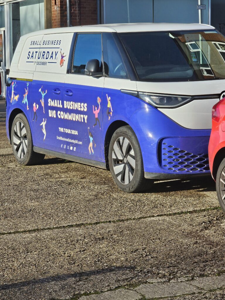 The Small Business Saturday Tour van.