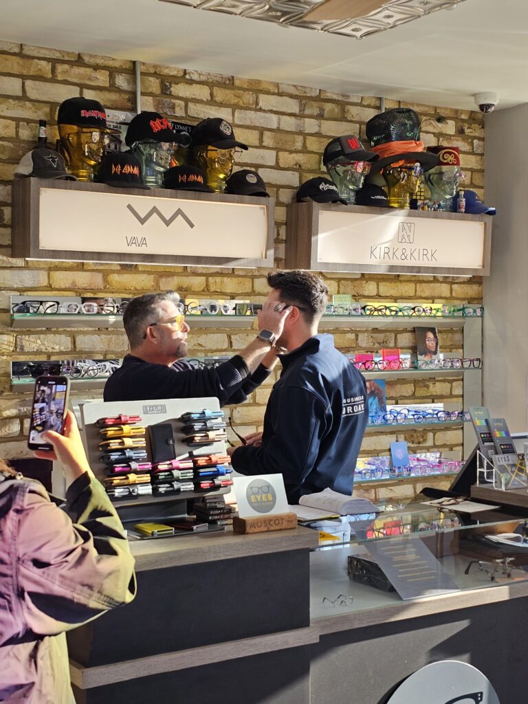 Jez Levy with Mat from the Small Business Saturday Tour team.