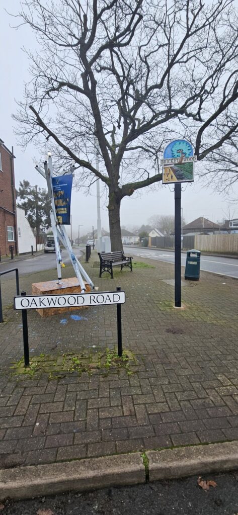 The vandalised Menorah.