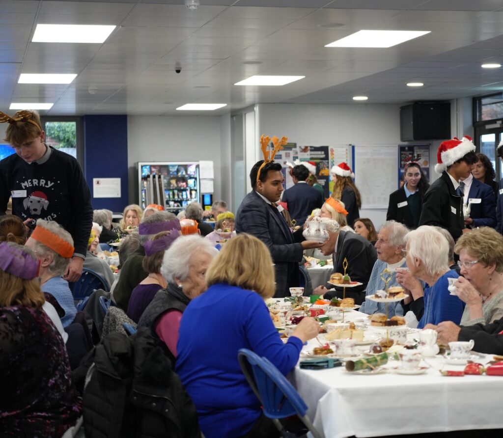 St Albans School's Christmas party for the elderly.