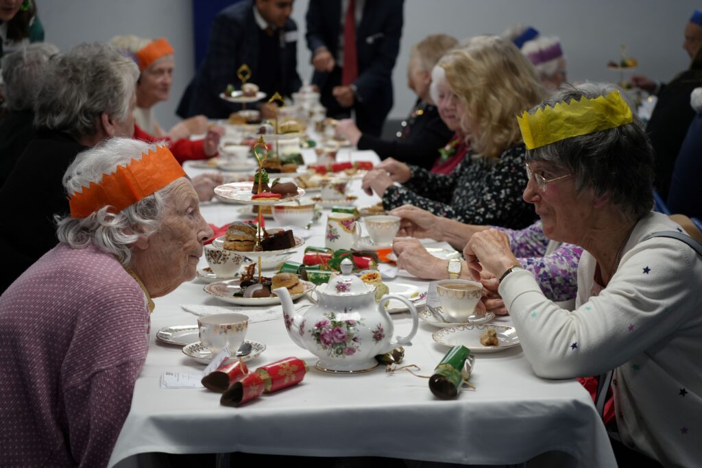 St Albans School's Christmas party for the elderly.