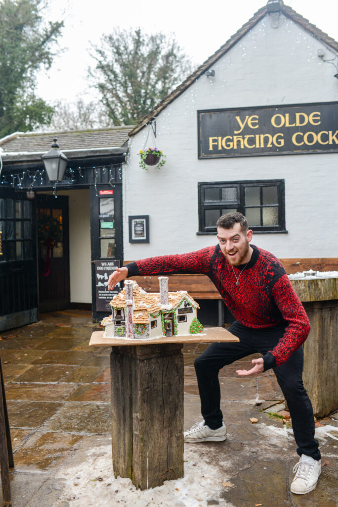 Ye Olde Fighting Cocks in gingerbread