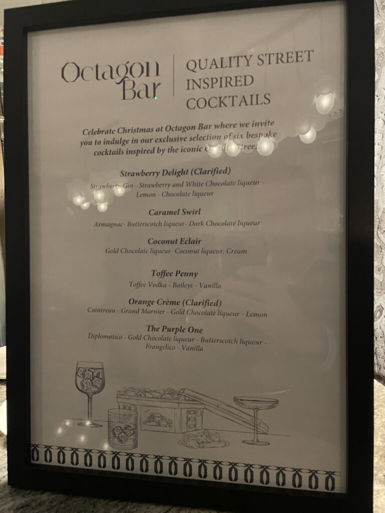 Cocktails at The Octagon Bar at Sopwell House Hotel.