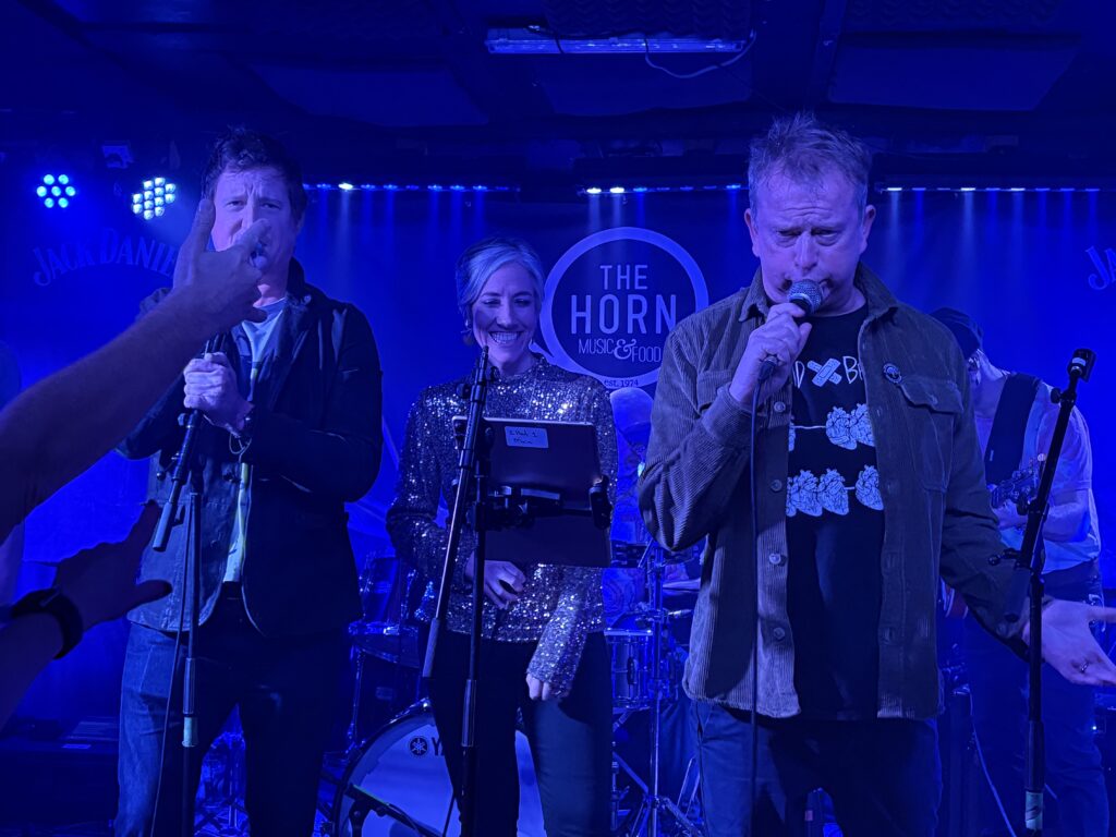 St Albans MP Daisy Cooper performs at The Horn's 50th birthday party.