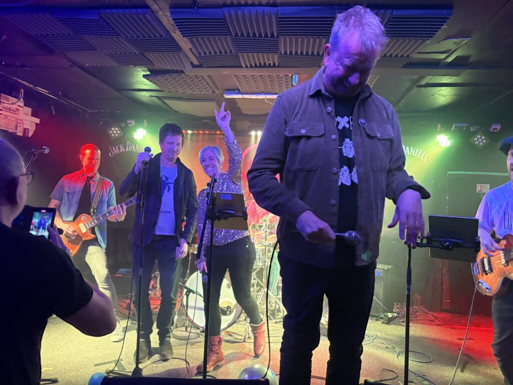 St Albans MP Daisy Cooper performs at The Horn's 50th birthday party.