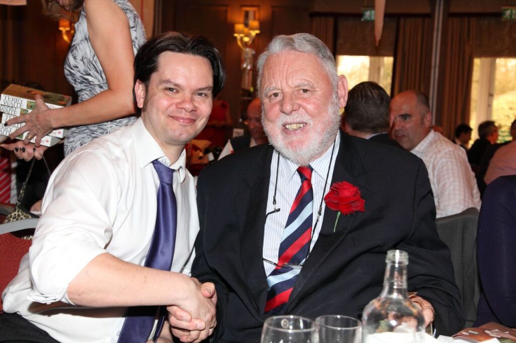 Matt meets Sir Terry Waite at a St Albans Chamber of Commerce lunch