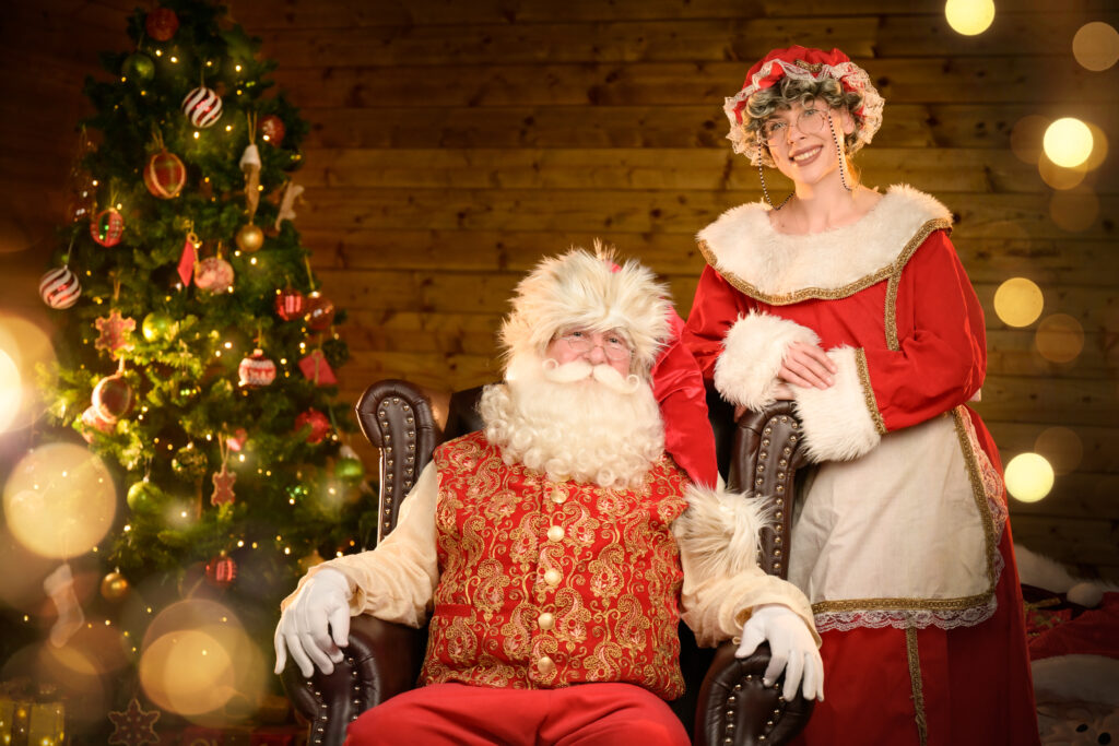 Mr and Mrs Claus at Willows Activity Farm.