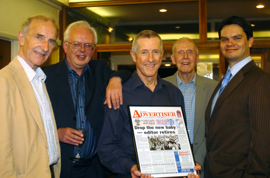 With a host of former Herts Ad editors at the retirement of his predecessor Noel Cantillon.