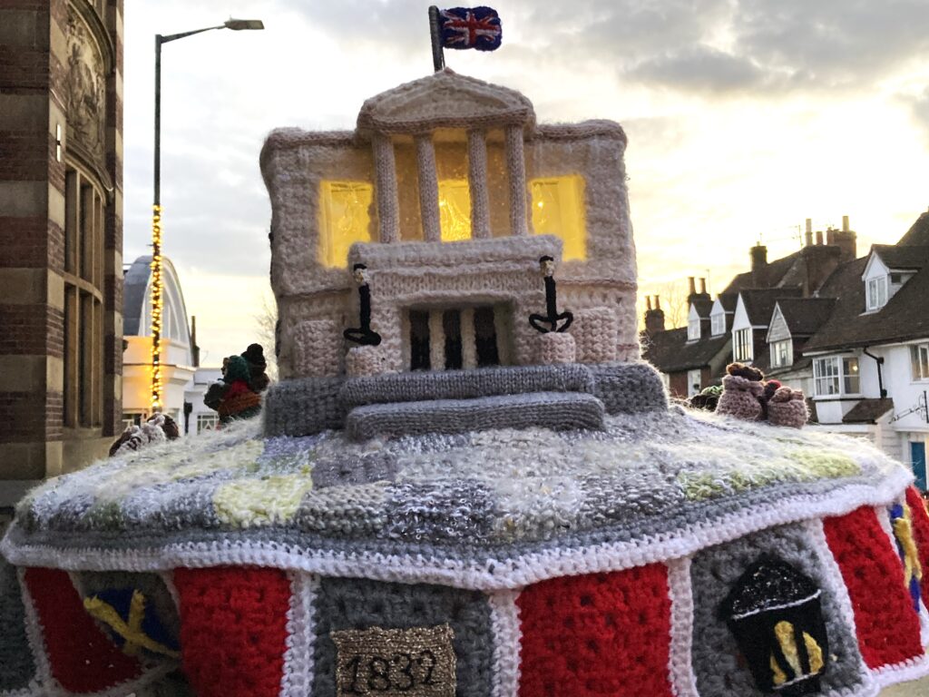 The postbox topper on Holywell Hill.